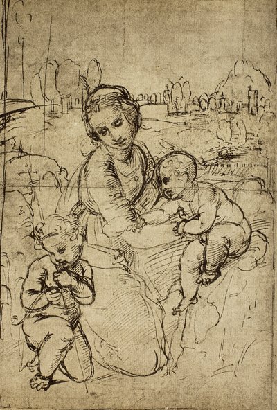 Madonna and Child and St. John (child) by Raffaello Sanzio Raphael